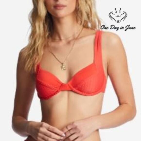Billabong Lined Up Tyler Underwire Bikini Top Size S - Picture 1 of 5